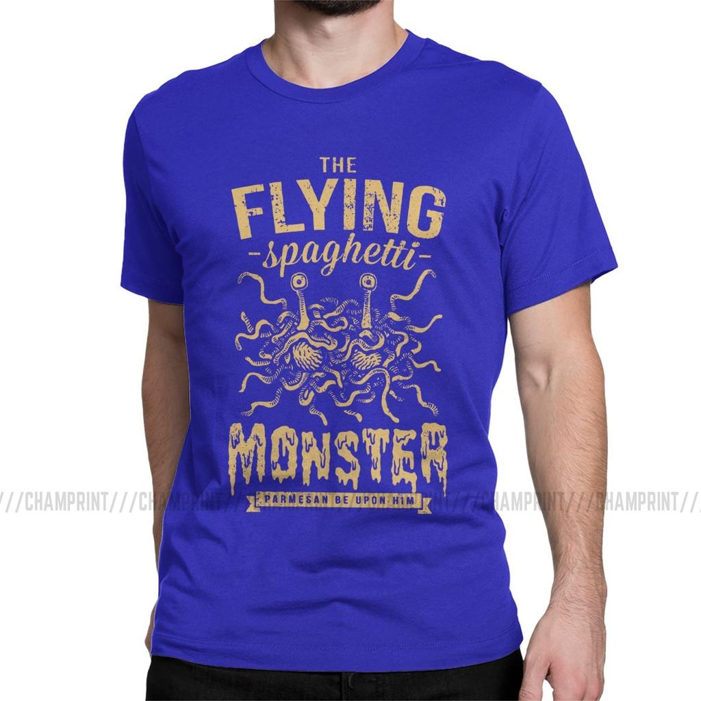The Flying Spaghetti Monster T Shirt Men Funny T Shirt Round Neck Flying Spaghetti Monsterism Pastafarianism