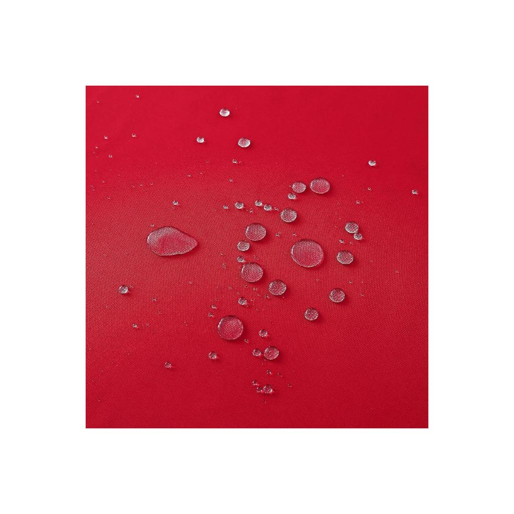 Панамская льняная жидкостойкая скатерть красного цвета