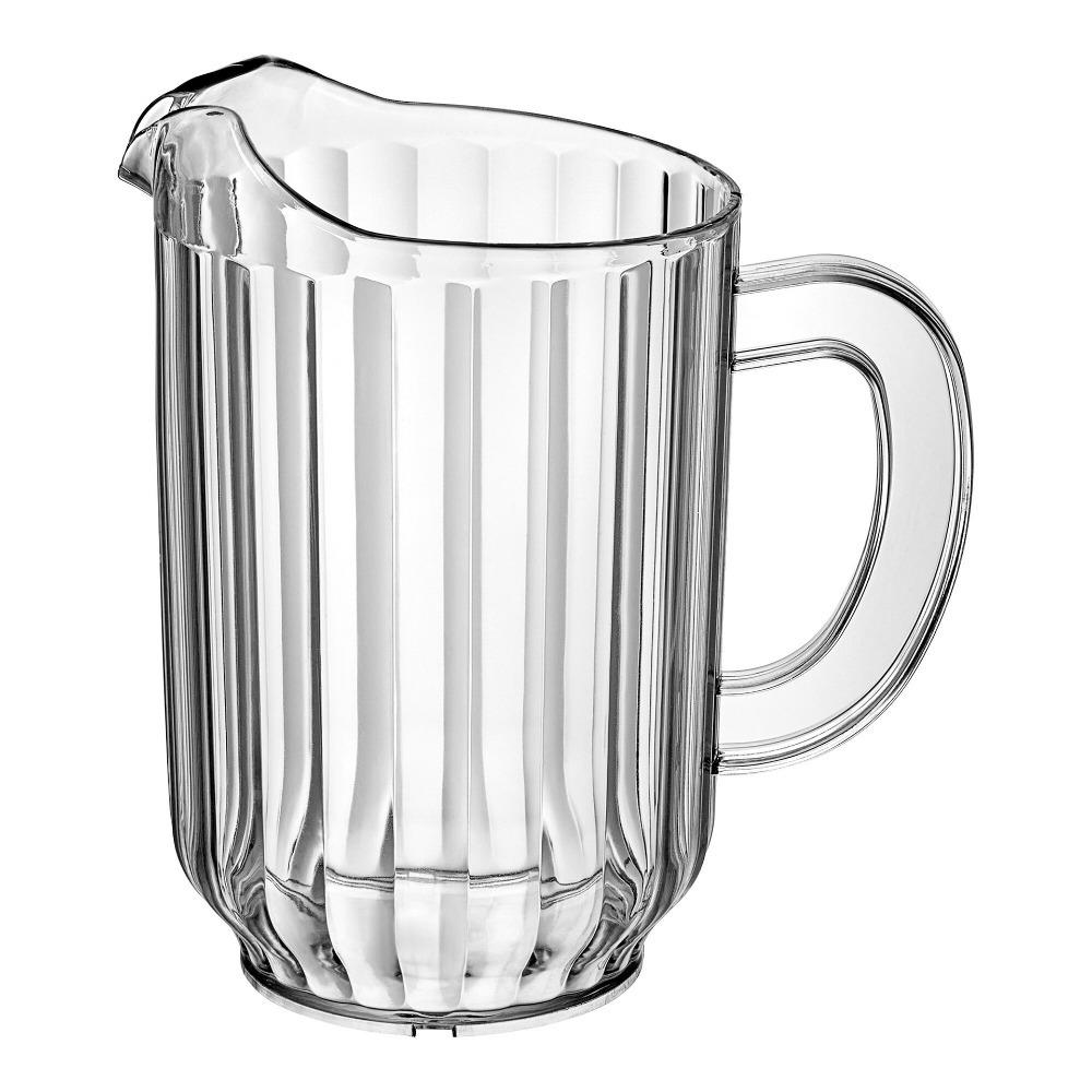 PC Striped Drink Pitcher Transparent Drop Resistant Cold Water Kettle Heat Resistant Large Capacity Juice Jug Dinning Table