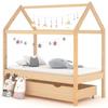 VidaXL Children's Bed Frame with Drawer Solid Pine Wood 70x140 Cm