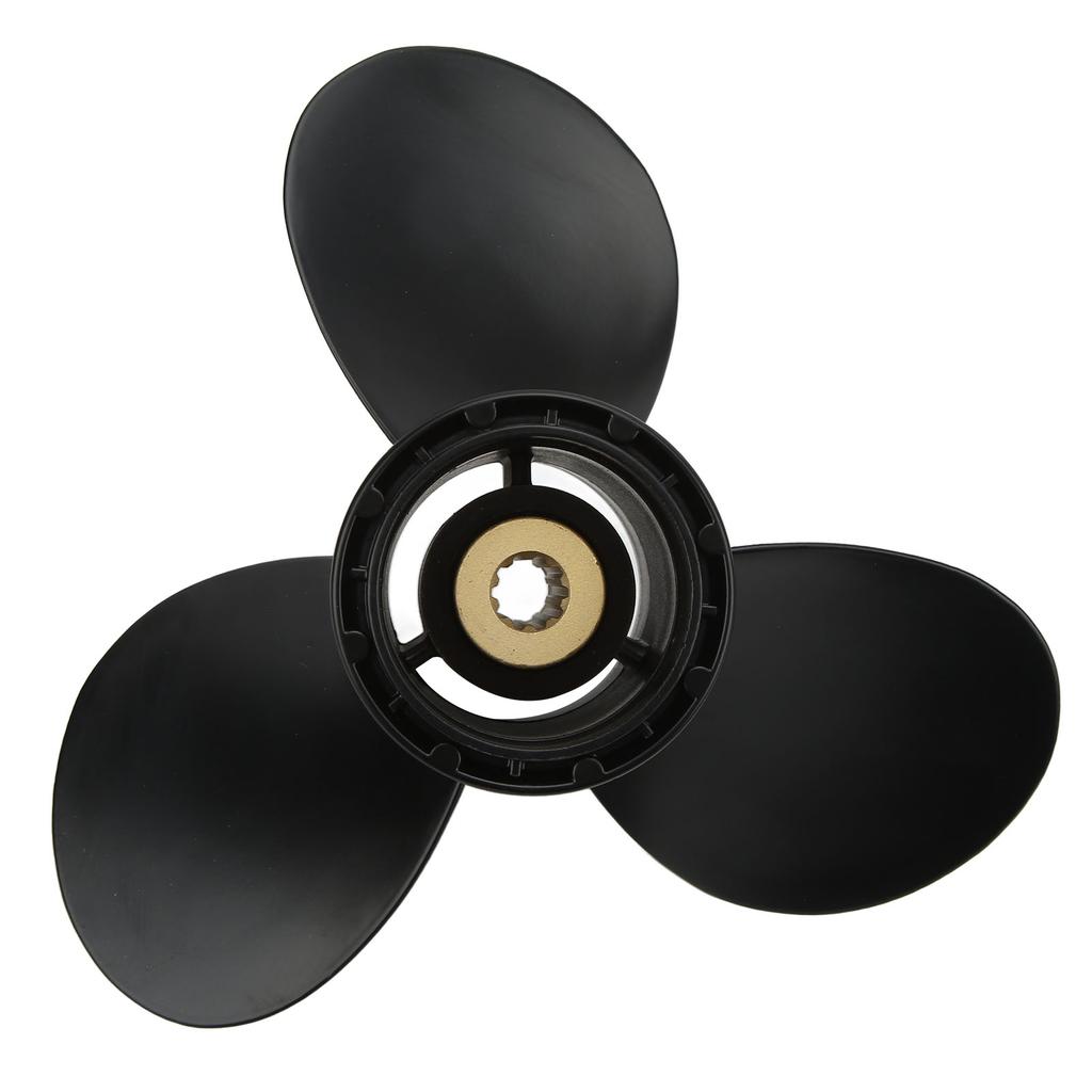 3-лопастной морской пропеллер из алюминиевого сплава 58100‑89L50‑019 Высокопрочный 10 шлицевых зубьев Замена для подвесных моторов