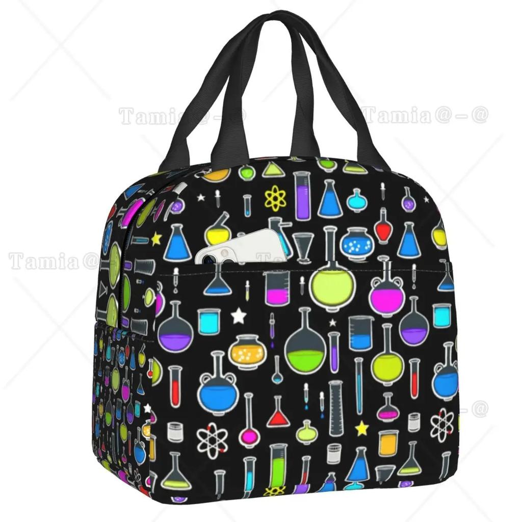 Химия Любитель Изолированная Сумка Для Обеда Для Женщин Многоразовая Научная Лабораторная Технология Термоохладитель Ланч-Бокс Для Детей Школьные