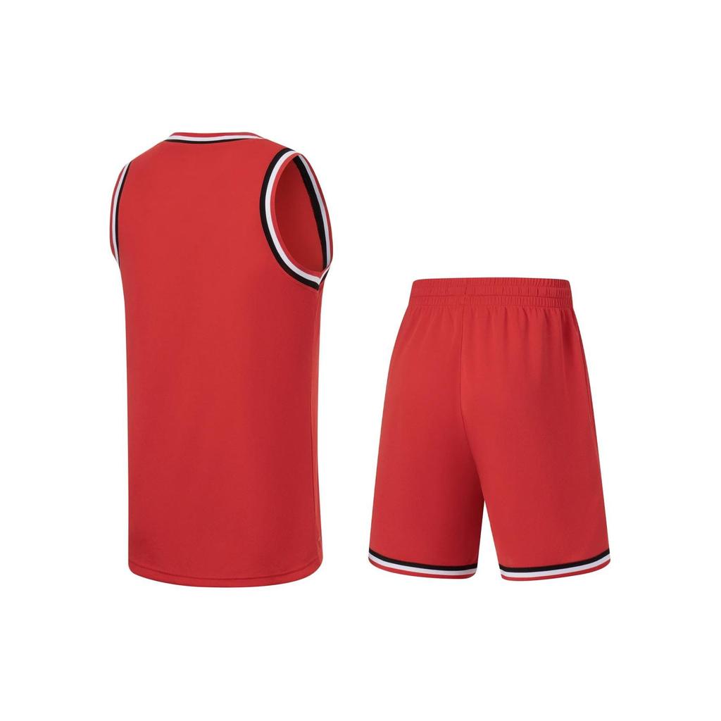 Баскетбольный костюм Li Ning Sports с логотипом и влагоотводящим принтом для соревнований, мужская спортивная одежда, красный AATT001-2