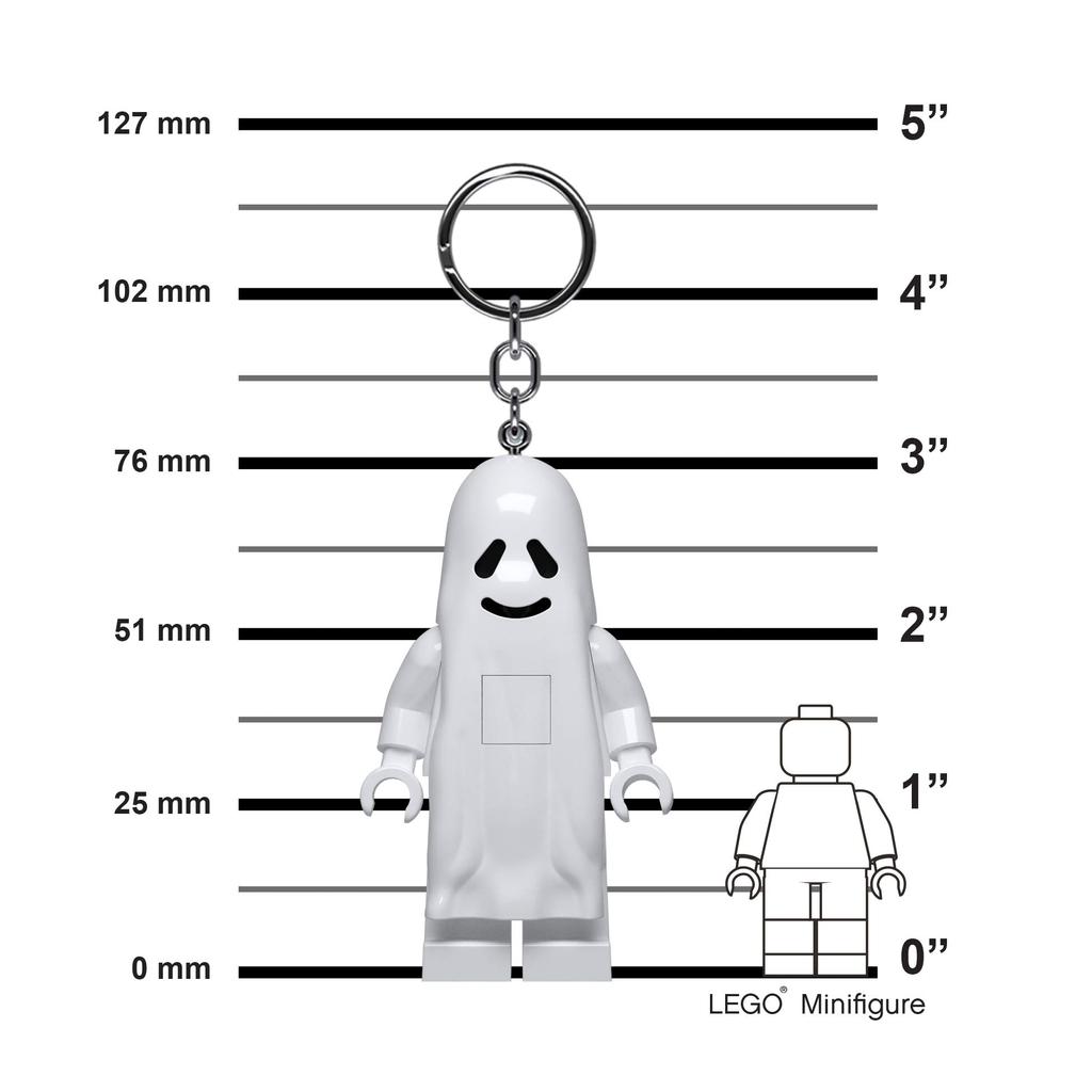 LEGO Monster Fighters Keychain Light Ghost Tall Figure - - 3" (KE48H)
