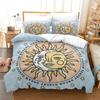 Sun And Moon Duvet Cover Set Black And White Colour Polyester Comforter Cover King Queen Full Size For Men Women Bedding Set