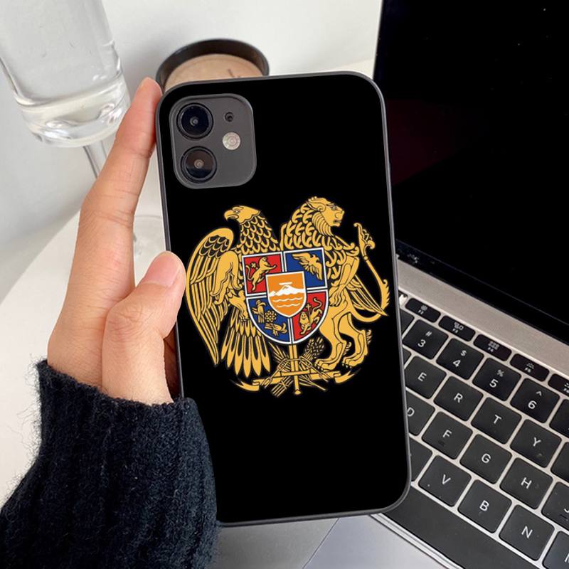 Чехол для телефона с армянским флагом Армении для iPhone 13 8 7 6S Plus X 5S SE 2020 XR 11 12 mini pro XS MAX