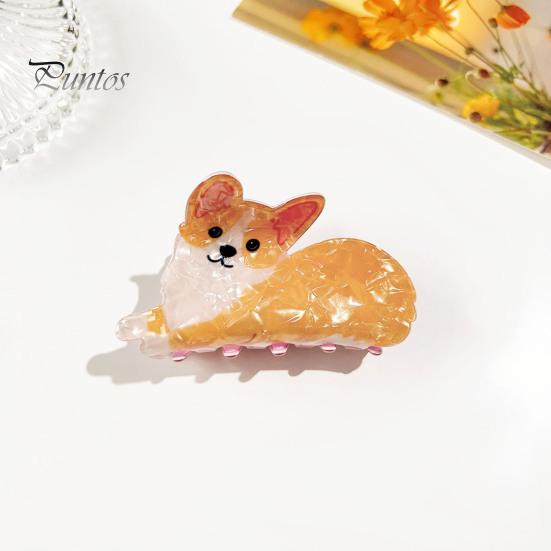 Акриловая заколка для волос в форме мультяшного животного, пружинный дизайн, нескользящая, сильная ручка, заколка для волос в виде акулы, аксессуар для волос