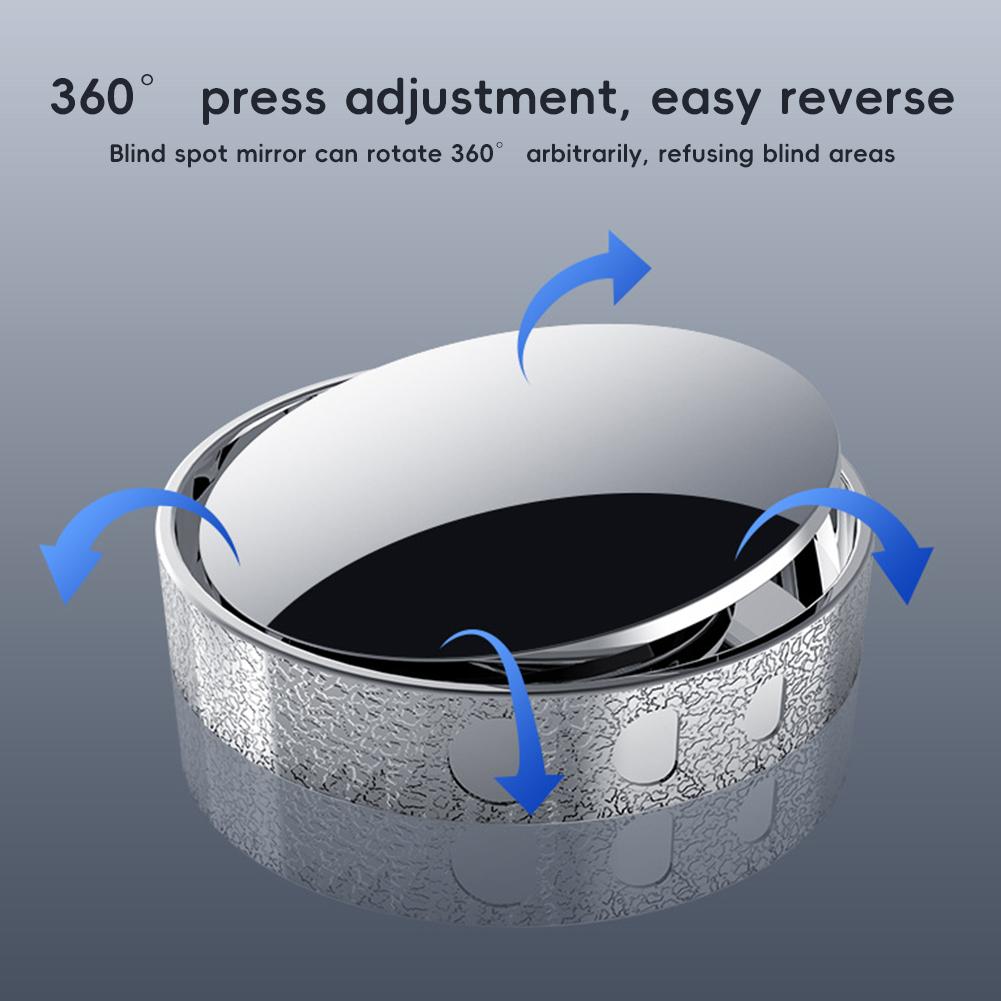 2 шт. вращающееся на 360° зеркало заднего вида для слепых зон автомобиля с широким углом обзора, регулируемое круглое зеркало с присоской, выпуклое зеркало