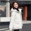Short Cotton Jackets for Women Autumn Winter Large Size Loose Hooded Coats Female Solid Color Casual Warm Coats