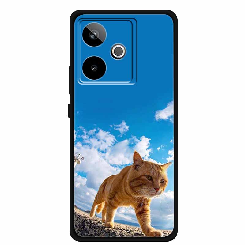 Для Realme GT 7T GT7 Чехол Крутое Животное Защитная Силиконовая Задняя Крышка Чехлы Для Realme GT 7 Черный Телефон Funda Realme GT 7T Coque