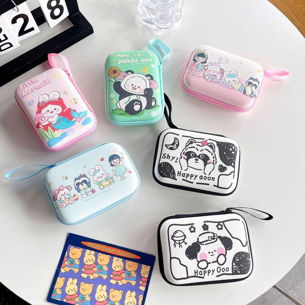 PU коробка для хранения кабеля данных прямоугольный чехол для хранения наушников для путешествий