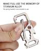 Outdoor Multi Tool Titanium Alloy Clip Key Chain Holder Bottle Opener Wrench Bike Tool