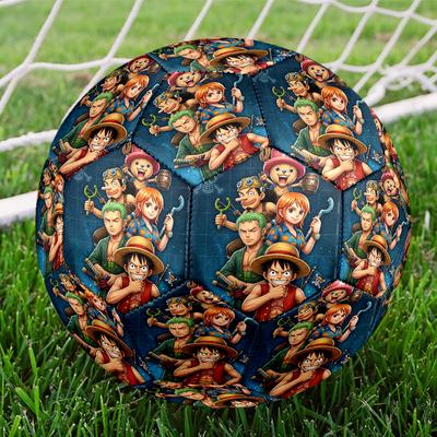 1pc One Piece Football Soccer Ball Size 5 Indoor Soccer Ball Fashion Colorful Backyard Game -Great For Sports Fans Gift HE68