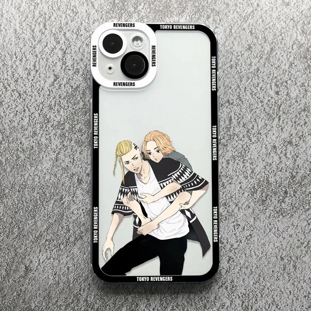 Чехол для телефона с аниме Tokyo Revengers для iPhone 16 15 14 13 12 11 Pro Max XS X XR 7 8 SE Прозрачные чехлы Fundas