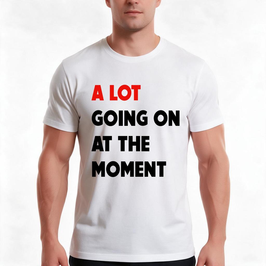 A Lot Going On At The Mounisext Tshirt Summer Casual Cotton Tee Oversized Streetwear Tops Vintage Graphic Print 100 Cotton