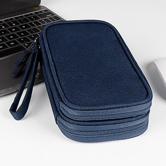 Сумка для хранения внешнего аккумулятора, многоцелевой чехол для переноски, застежка-молния, большая вместимость, сетчатый слой, органайзер для хранения кабеля и шнура