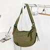 Women's Nylon Shoulder Sewing Bag Casual Monochromatic Zipper Large Capacity Shoulder Strap Fashion