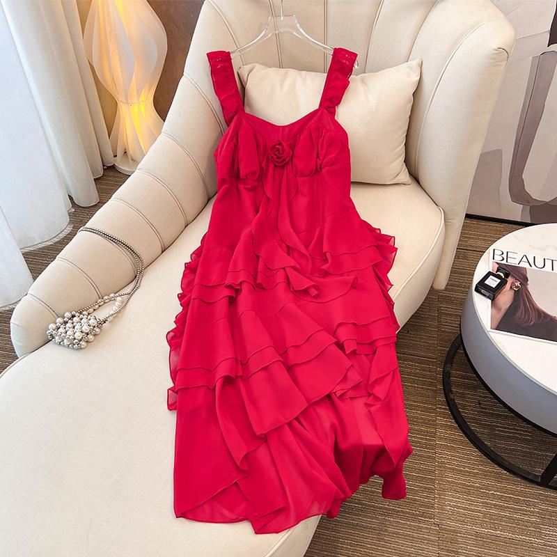 Женское платье размера плюс с высококлассным и элегантным видом, с коротким передом и длинной спиной, платье-халтер, новое летнее платье с завышенной талией