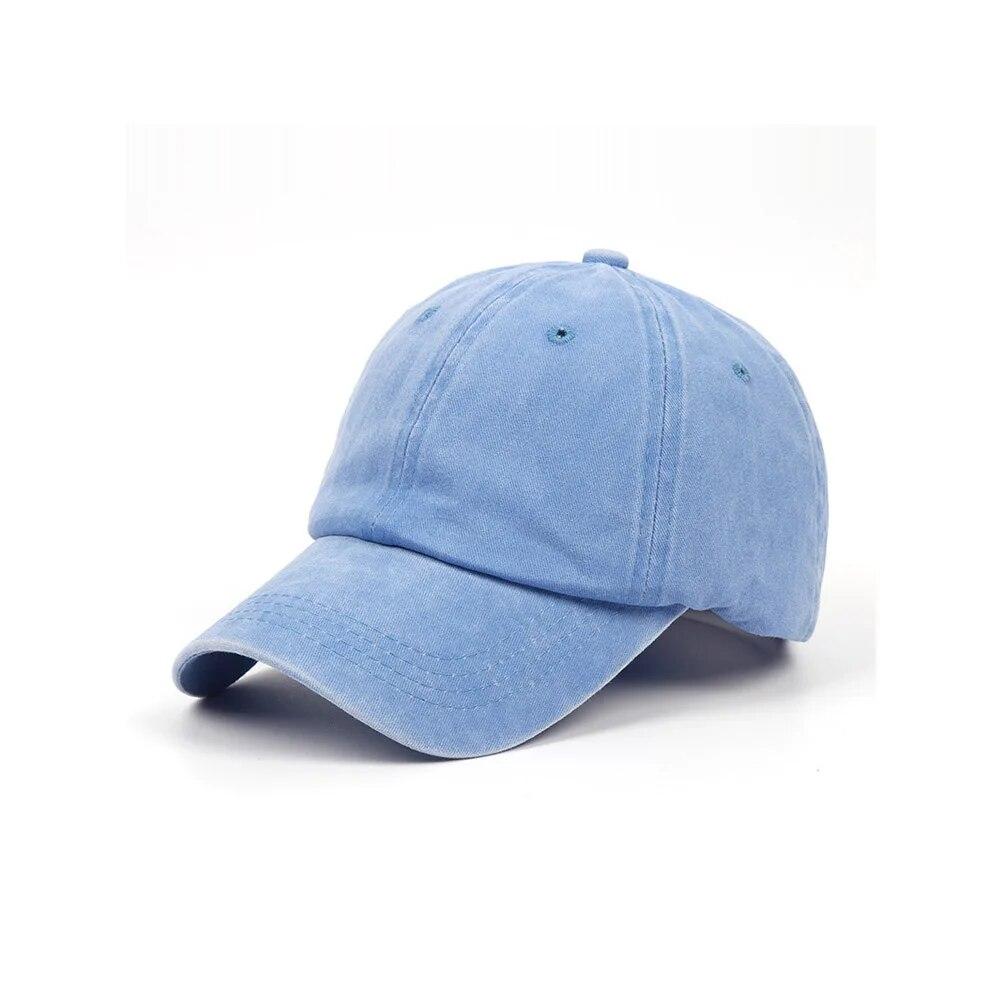 High Quality Red Washed Denim Hat For Men Women Snapback Hip Hop Caps Outdoor Sports Plain Summer Baseball Cap Casquette