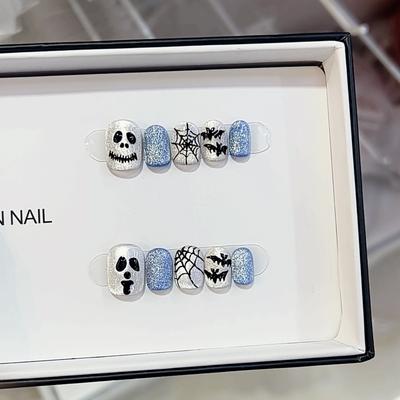 Чистый ручной работы фототерапевтический нейл-арт Призраки появляются и носят доспехи Готовые патчи для нейл-арта «кошачий глаз» Демонстрируют белизну и темперамент