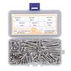 140PCS M4.2 Round Head Cross Screw Assortment Deep Thread 410 Stainless Steel Self Drilling Screws