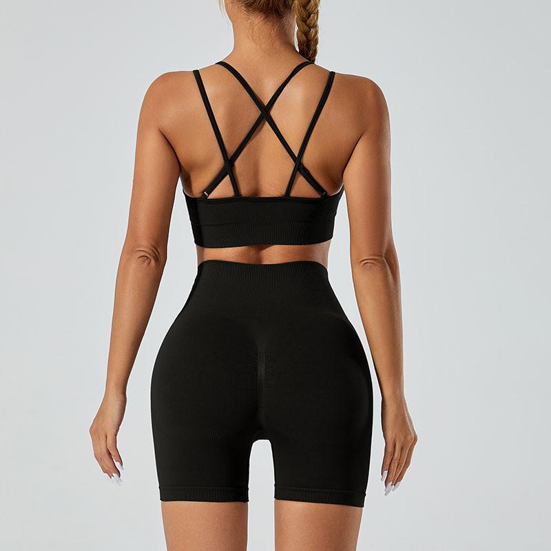 Seamless High Waist Sports Bra And Yoga Pants Set For Women With Breathable Quick Dry Fabric