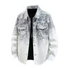 New Men's Loose Gradient Long Sleeve Tie-dye Jacket Large Size Fashion Casual Jacket Men