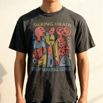 Группа Talking Heads Stop Making Sense Угольный Унисекс Футболка Репринт S5XL Унисекс Футболка