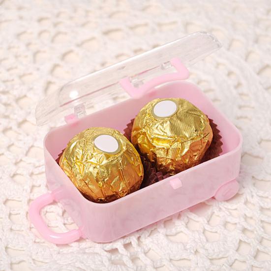 Мини-подвижной дорожный чемодан в форме коробки для конфет, свадебные сувениры, подарок на вечеринку