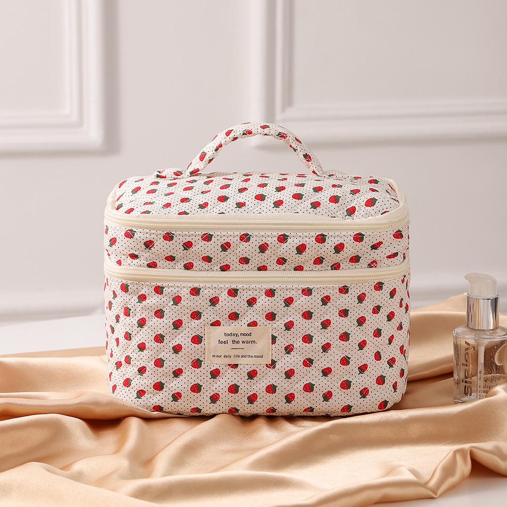 Floral large-capacity cosmetic bag waterproof portable travel storage bag