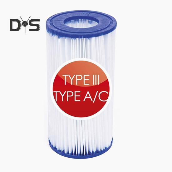 1 Pc/3 Pcs/6 Pcs Pool Filter Core Type III Cartridge Pool Filter Easy To Install Type A/C Pool Filter Replacement for Above-Ground Swimming Pools