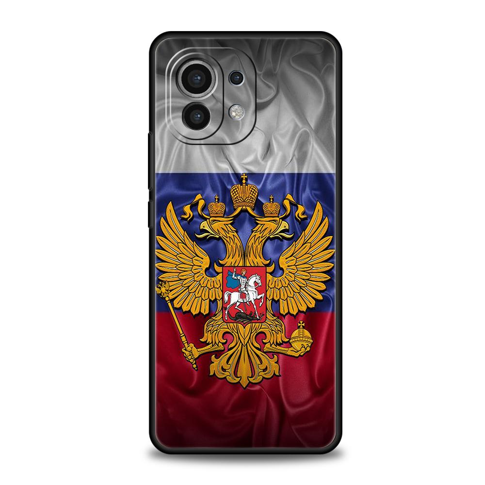 Чехол для телефона с российскими флагами для Xiaomi Mi 14 13 12 11 Ultra 13T 12T Poco C51 F3 F4 F5 X3 X4 NFC M3 Pro Lite 5G Силиконовый чехол