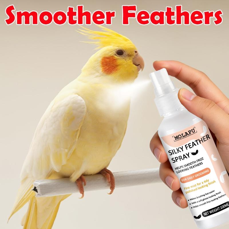 Parrot Feather Care Spray (Suitable for Budgerigars and Cockatiels) - Bathing Spray for Feather Grooming, Makes Feathers Smooth and Shin