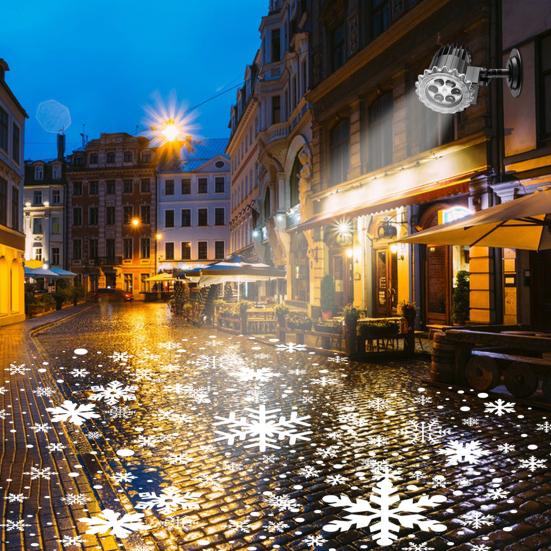 Хэллоуин Проектор Свет Вращающийся Снег Падающий Проектор Лампа Водонепроницаемый Легкая Установка В помещении На улице Праздничный Ночник Проектор