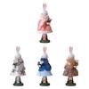 Easter Rabbit Statue Cartoon Resin Sculpture Decorative Easter Craft for Office