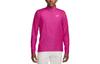 Nike Мужские футболки Dri Fit Розово-красные С воротником-стойкой Умеренный прямой крой DR5281-615
