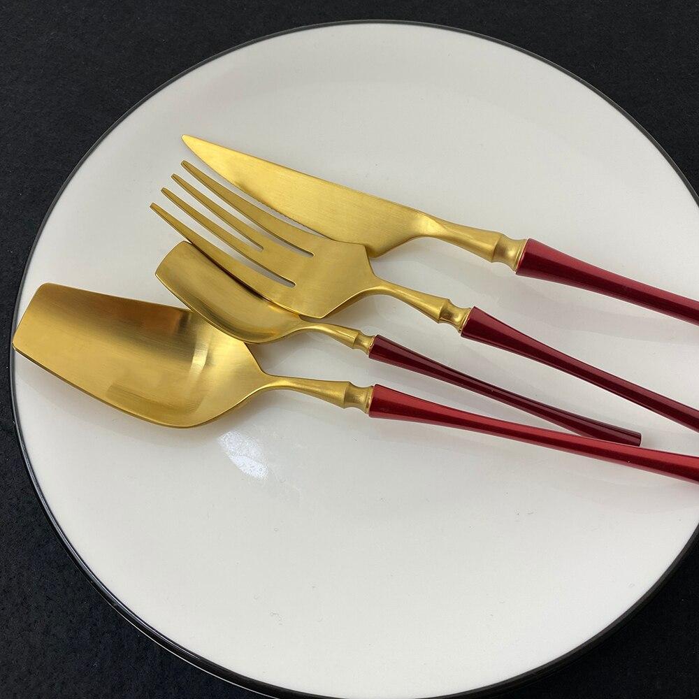 1 комплект, набор столовых приборов из нержавеющей стали 304, матовое золото, набор столовой посуды, столовые приборы в стиле западной еды, столовые приборы, вилка, нож, ложка для дома