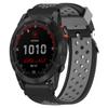 Для Huami Amazfit Falcon/Garmin Fenix 7/6/5 Двухцветный ремешок для часов Силиконовый ремешок с 22-мм ПК-коннектором