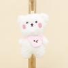 Adorable Plush Bunny Keychain White Bag Bunny Short Plush Stuffed Animal Toy