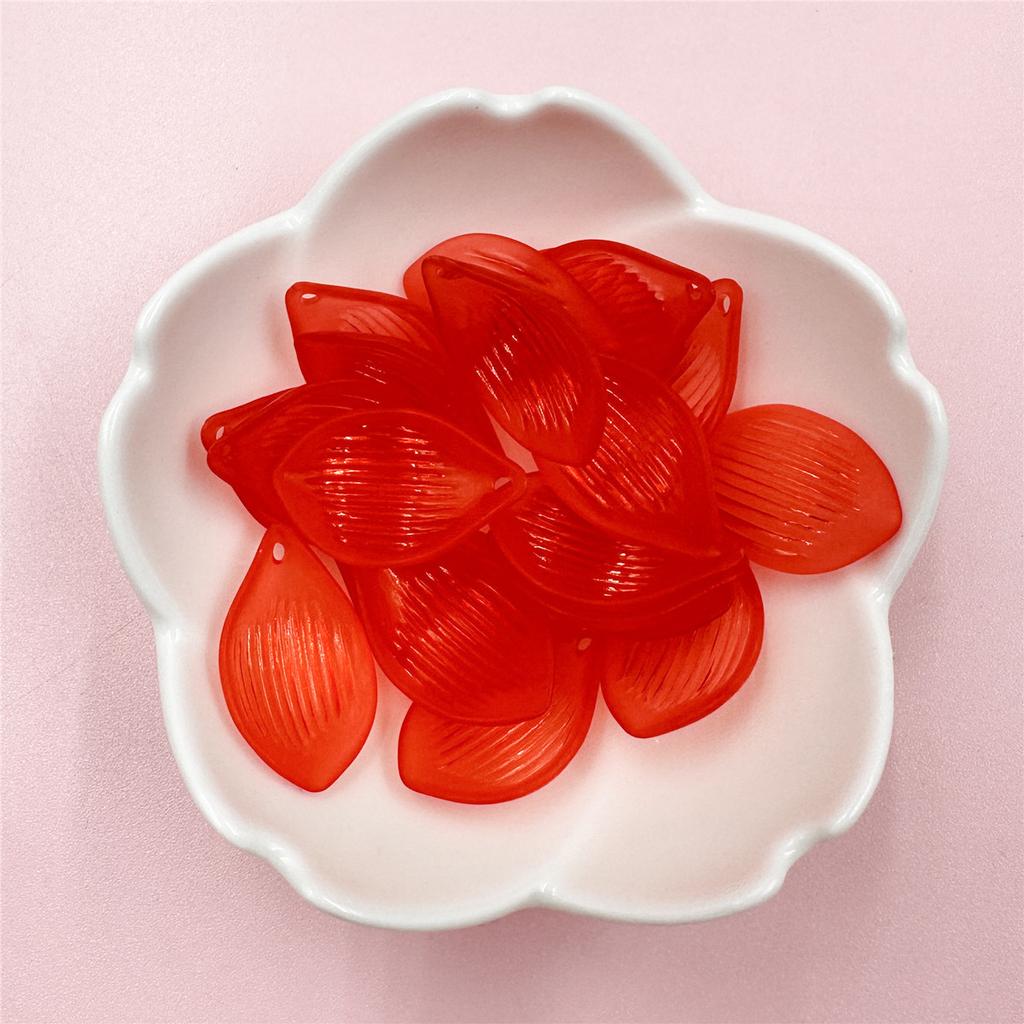 16*25 мм Изысканный головной убор Акриловый лист лотоса разбросанные бусины 20 шт. Материал полупрозрачные серьги Ювелирные аксессуары DIY Цветочный букет ручной работы