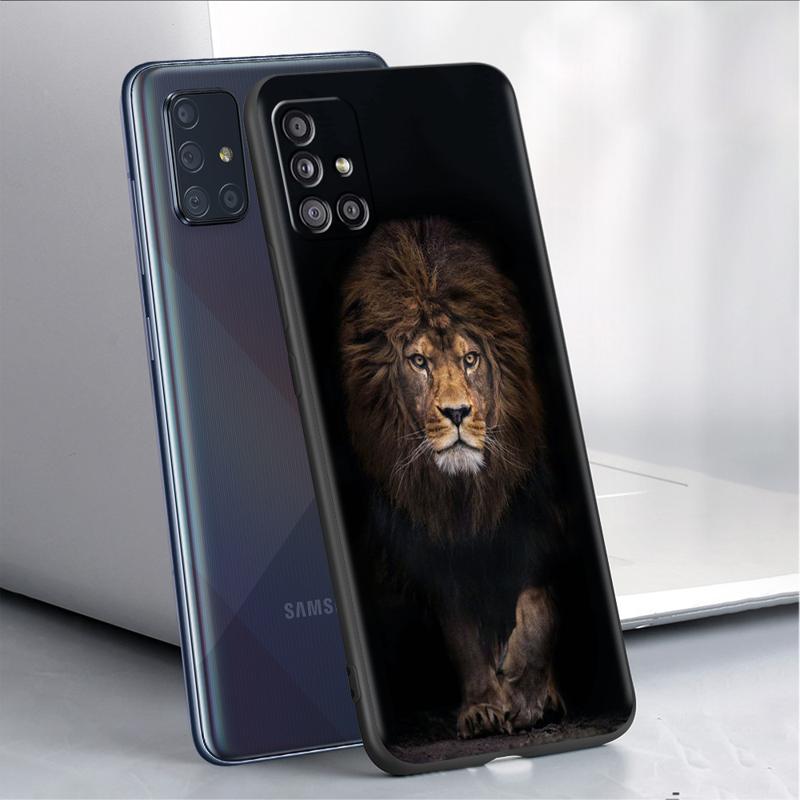 Чехол с изображением волка и льва для Samsung Galaxy A54 A52 A14 5G A53 A12 A13 A71 A23 A34 A33 A21s