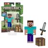 Mattel Minecraft Action Figure Accessories with Scale Collectible Toy Set & 2-Pack Steve, 3.25-Inch