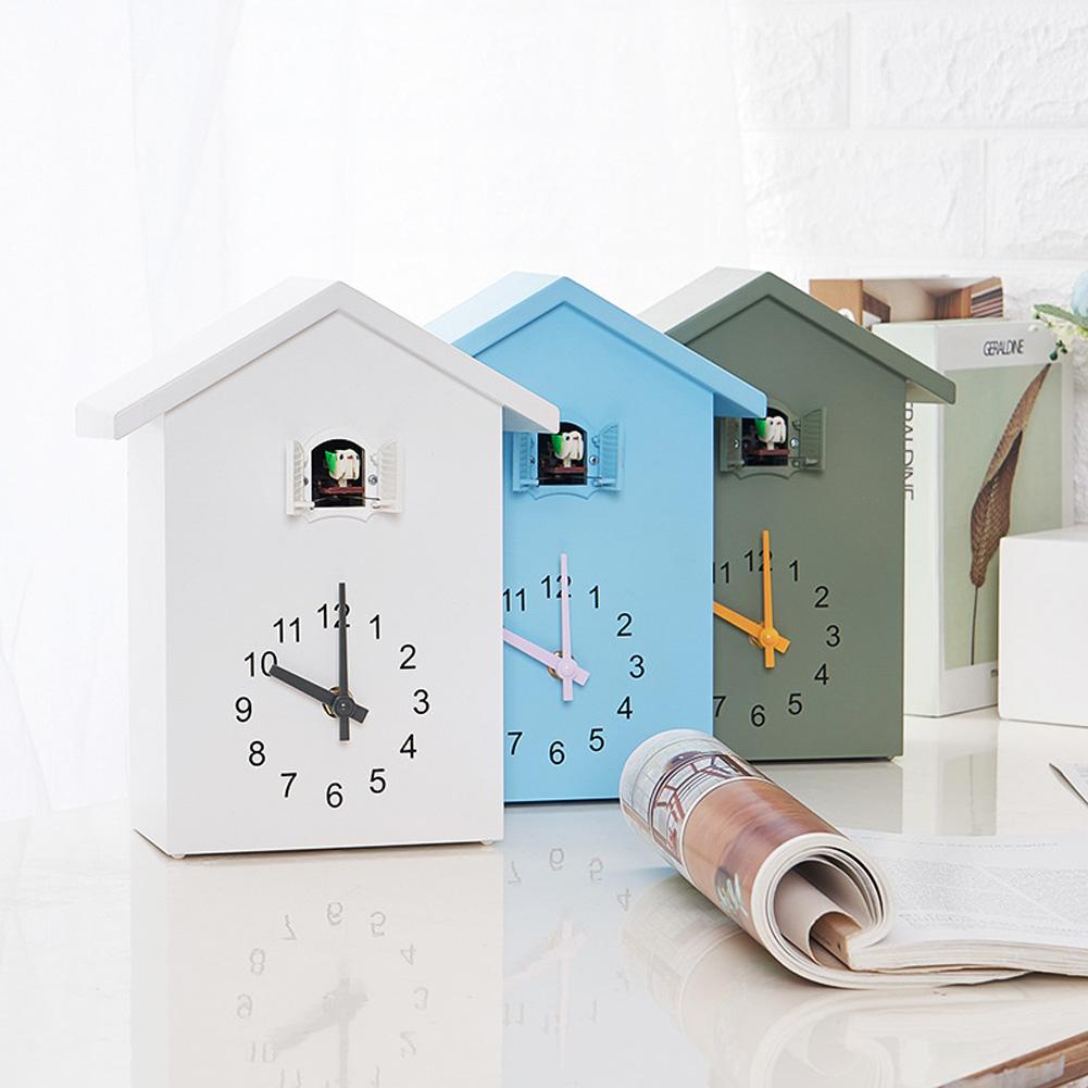 Cuckoo Wall Clocks For Home Decor Battery Operated Bird House Clock Smart Night Mode Hourly Chime Wall Clock For Living Room
