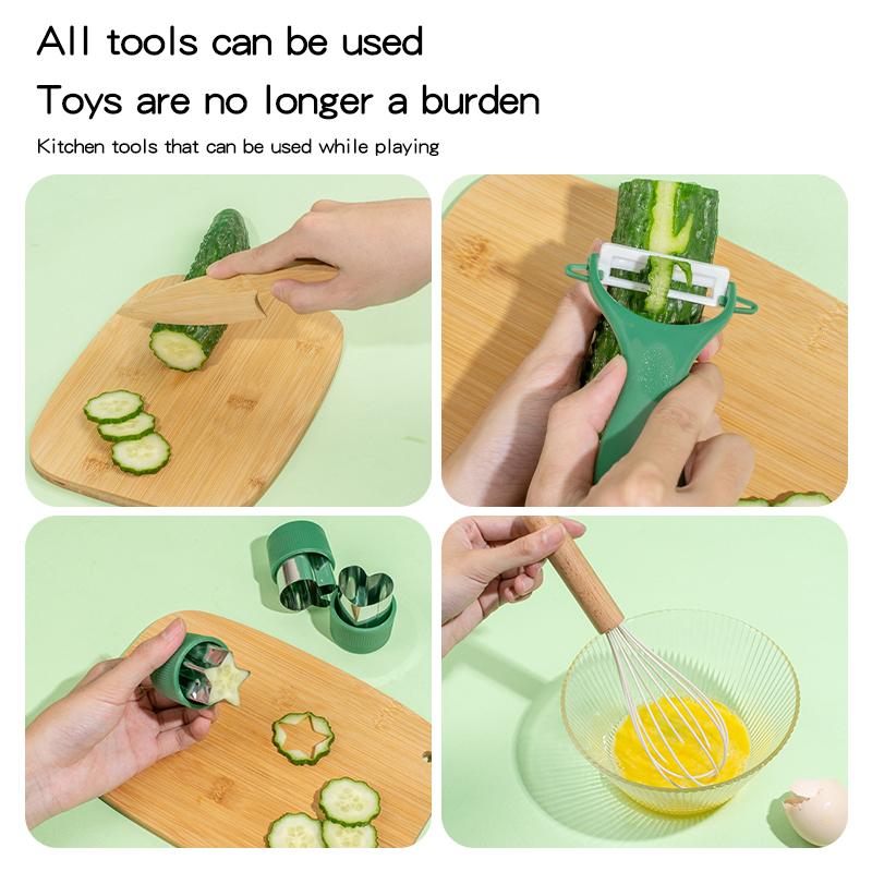 Деревянный безопасный нож для детей и детский набор для выпечки для малышей Монтессори кухонные инструменты готовка и выпечка для детей подарок для маленьких поваров