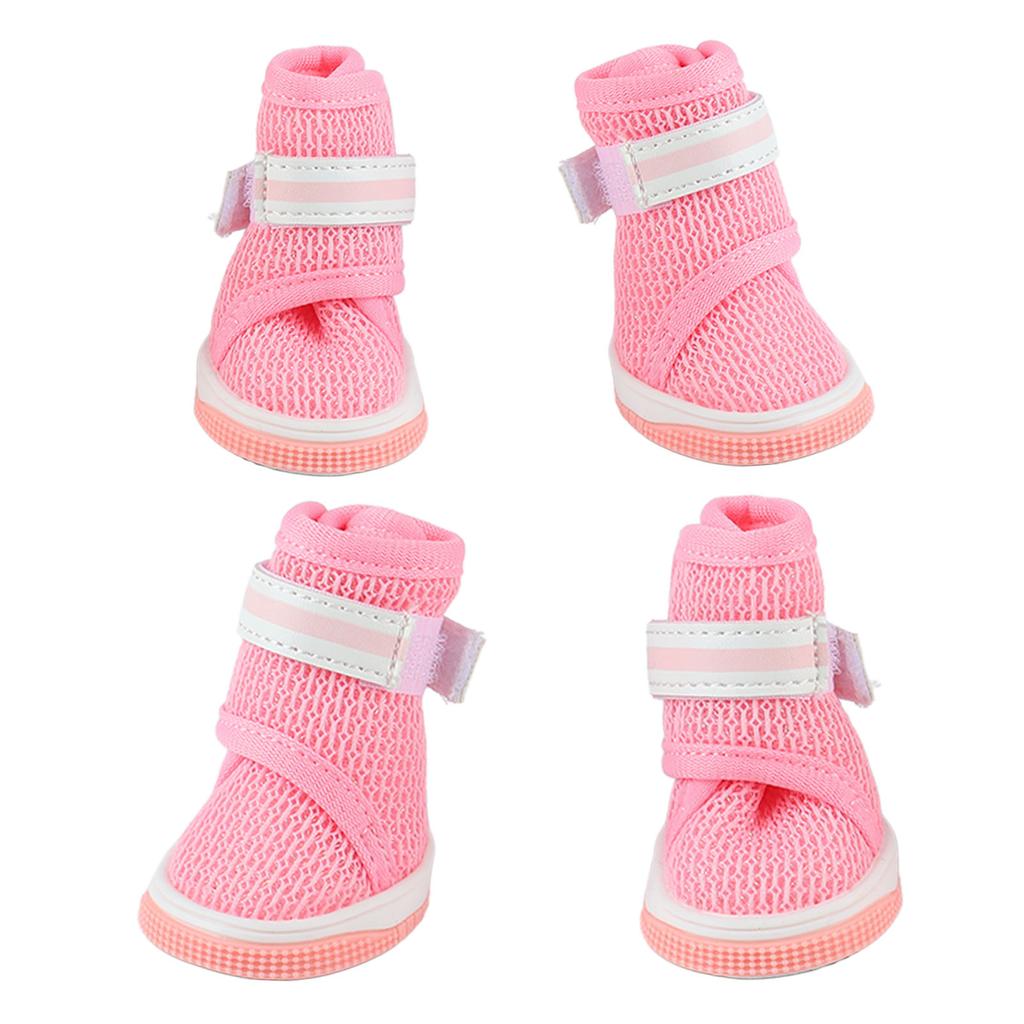 Mesh Dog Shoes Breathable Lightweight Wearproof Slip Resistant Cute Fashion Puppy Boots for Summer