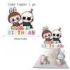 Cute Themed Birthday Party Decoration Set Includes Birthday Banners, Balloons and Cake Topper