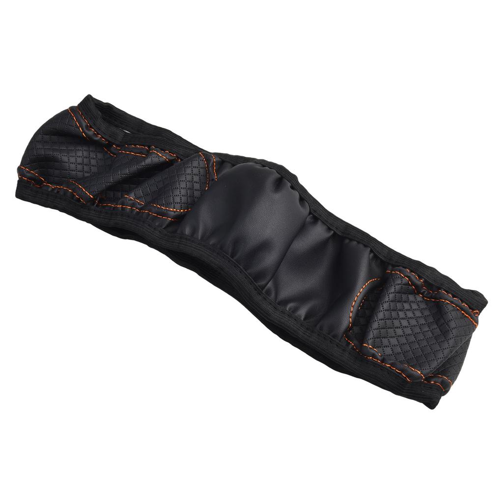 Car Steering Wheel Cover 37-38cm Universal Breathable Leather Anti-Slip Auto Steering Wheel Cover Interior Replacement Parts