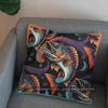 2D Цветные Рыбки На Подушке С Мозаичным Узором Чехол На Подушку Чехол На Подушку Подходит Для Дивана Спальни Автомобиля