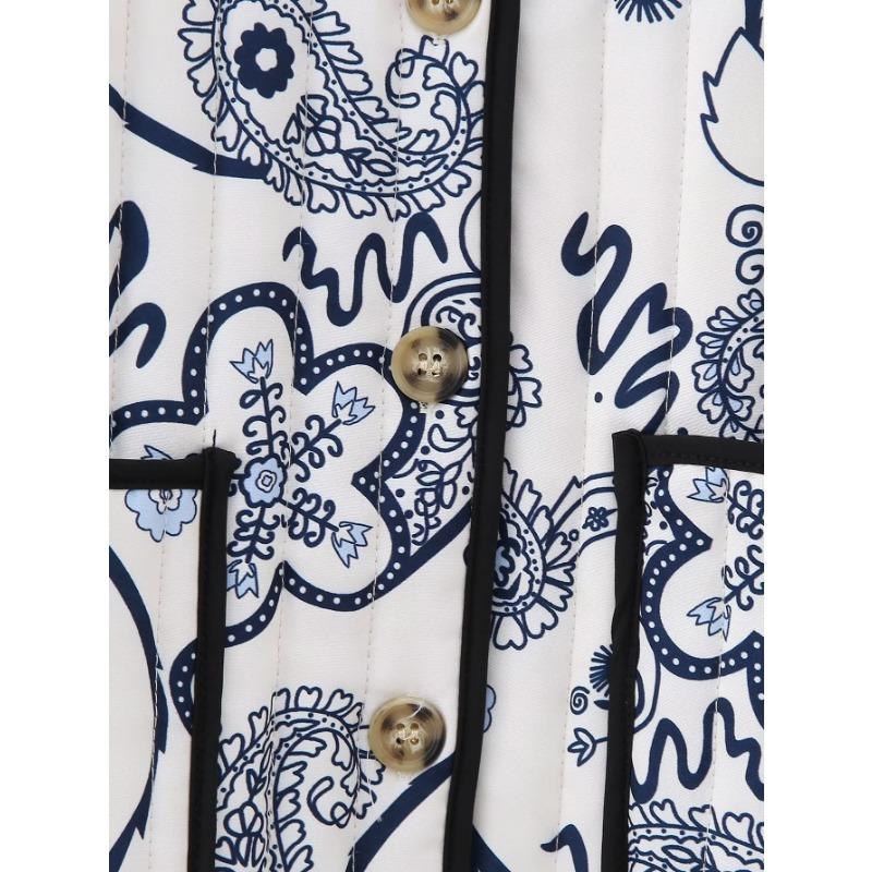 Осенне-зимняя женская хлопковая куртка с принтом, новая мода, круглый вырез, длинные рукава, теплое пальто, свободная легкая хлопковая верхняя одежда