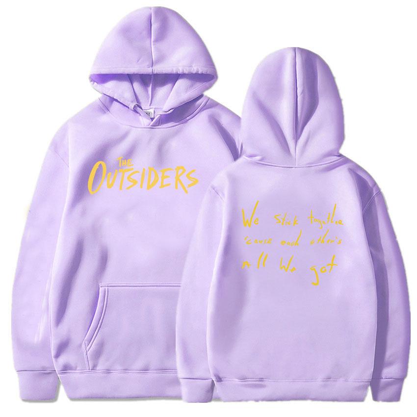 Autumn/Winter The Outsiders Printed Hoodie Women's Sudaderas Para Mujer Hip Hop Men's and Women's Street Wear Winter Warm Hoodie